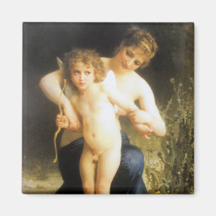 Kvinna med Cupid, Bouguereau Magnet