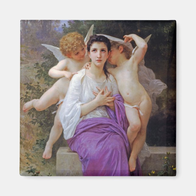Kvinna med Cupid, Bouguereau Magnet (Framsidan)