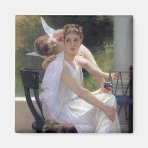 Kvinna med Cupid, Bouguereau Magnet