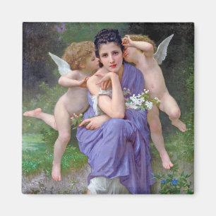Kvinna med Cupid, Bouguereau Magnet