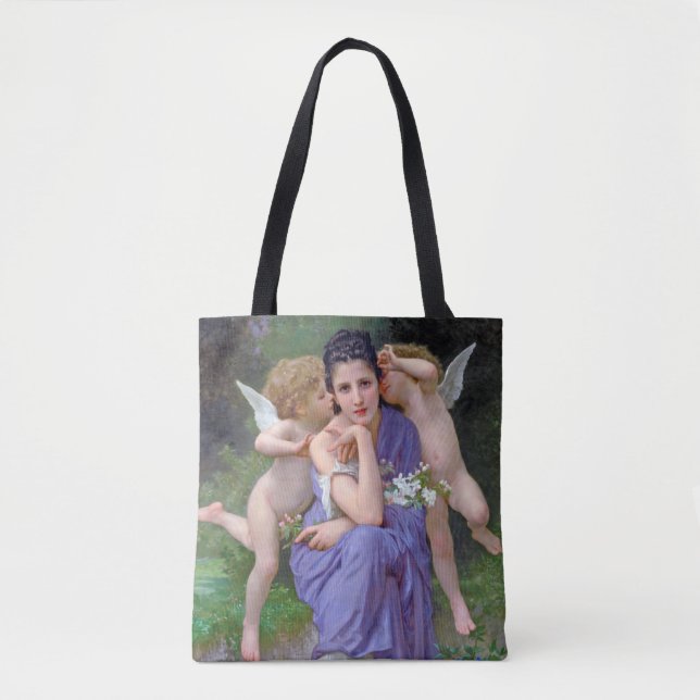 Kvinna med Cupid, Bouguereau Tygkasse (Framsida)