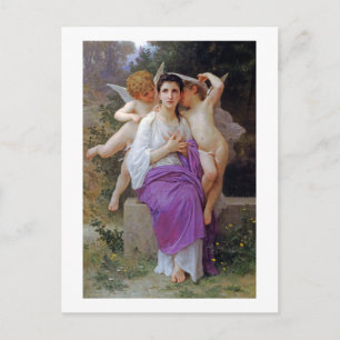 Kvinna med Cupid, Bouguereau Vykort