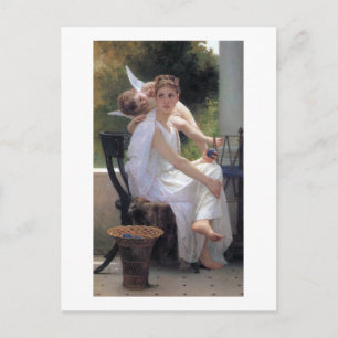 Kvinna med Cupid, Bouguereau Vykort