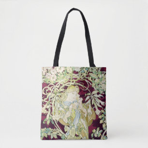 Kvinna med Daisy - Alphonse Mucha Tygkasse