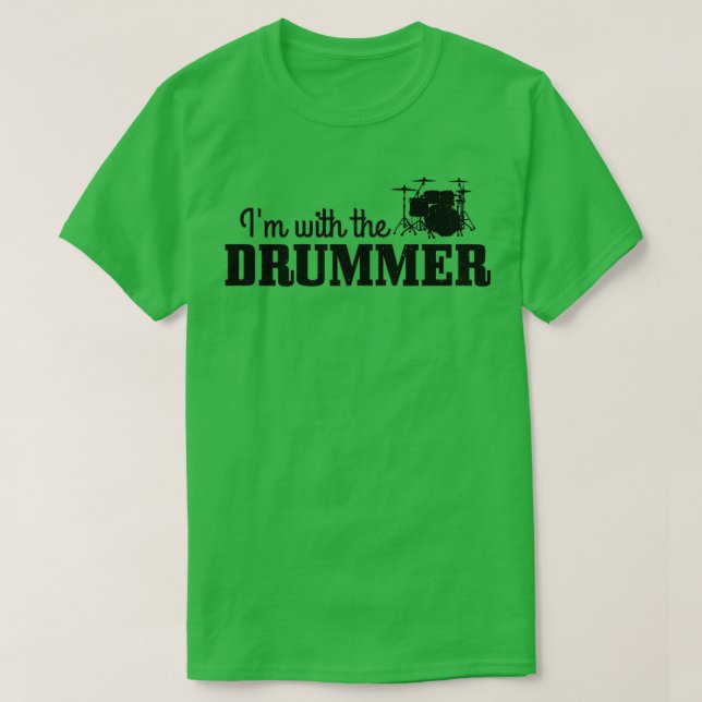 Kvinna med Drummer Drummer Drummer Drummer T Shirt (Design framsida)