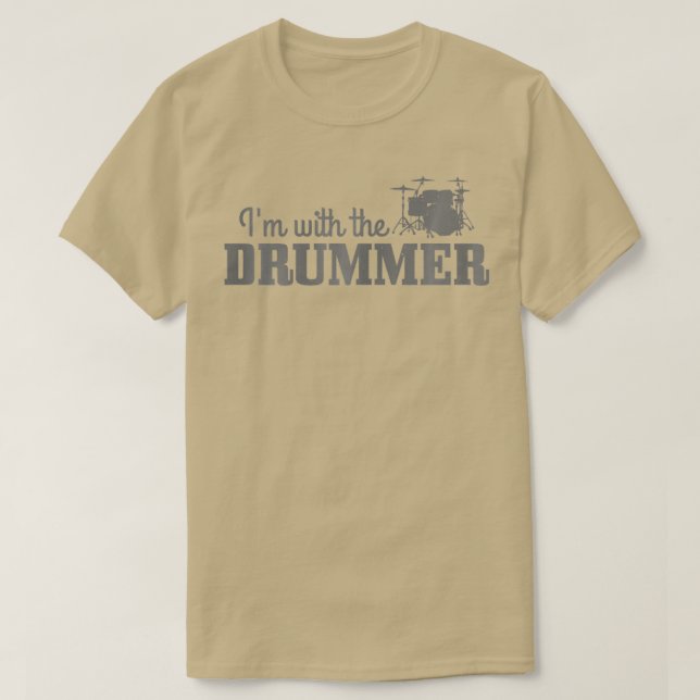 Kvinna med Drummer Drummer Drummer Drummer T Shirt (Design framsida)