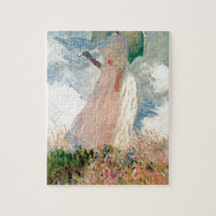 Kvinna med en ett slags solskydd - Claude Monet Pussel