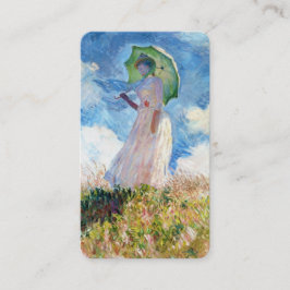 Kvinna med en ett slags solskyddClaude Monet konst Visitkort