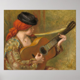 Kvinna med en gitarr - Auguste Renoir Finkonst Poster