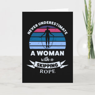 Kvinna med en hoppande Rope Mamma Gift-fru Kort