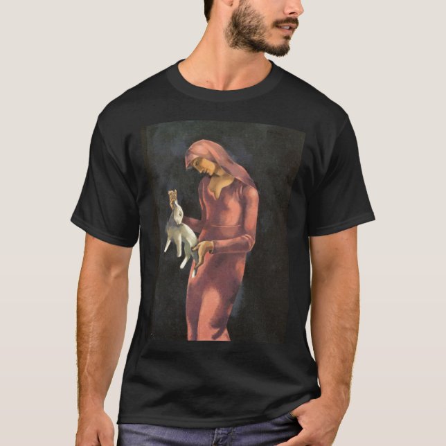 Kvinna med en kanin t shirt (Framsida)