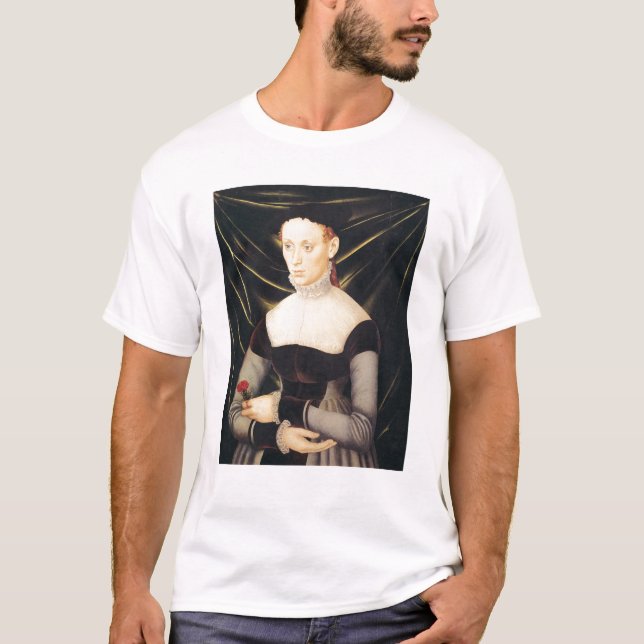 Kvinna med en nejlika t shirt (Framsida)