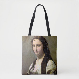 Kvinna med en pärla, Camille Corot, 1868-1870 Tygkasse