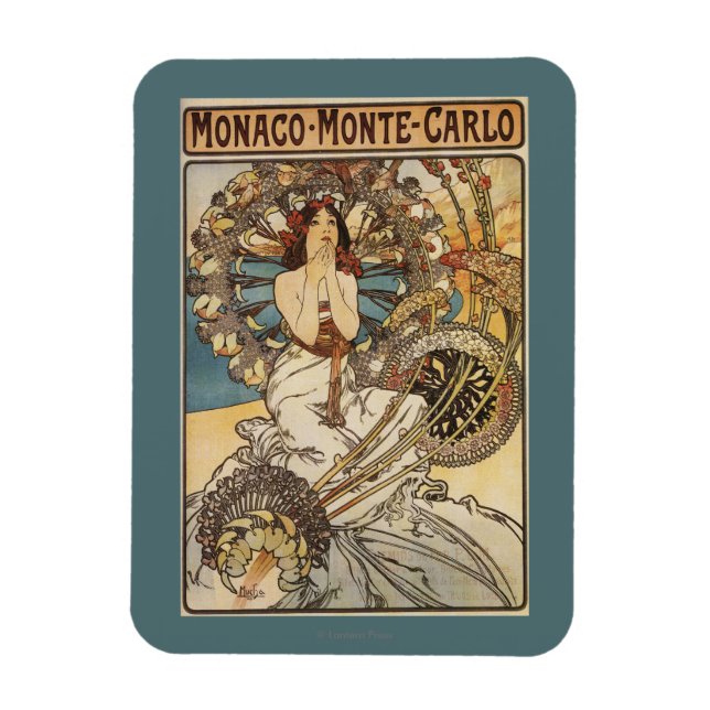 Kvinna med fjädrar - PLM Järnvägsposter Magnet (Vertikal)