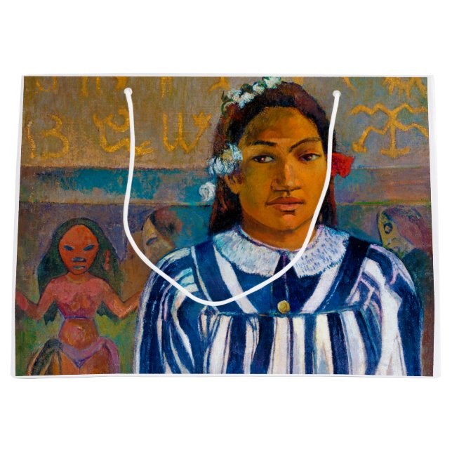 Kvinna med fläkt, Gauguin (Framsidan)
