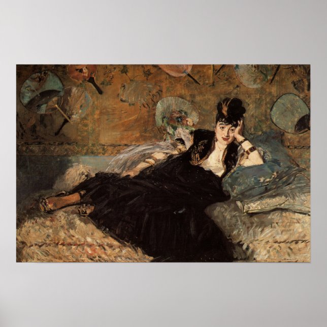 Kvinna med Fläkt Poster (Framsidan)