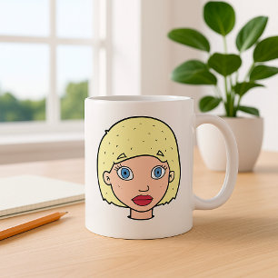 Kvinna med Gult hår Kaffemugg