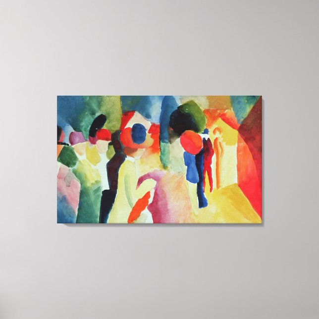 Kvinna med Gult Jacka, 1913 Canvastryck (Framsida)