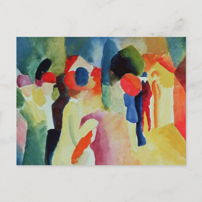 Kvinna med Gult Jacka, 1913 Vykort (Framsida)