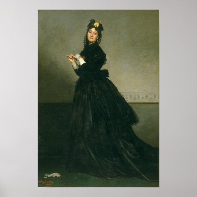 Kvinna med handsken 1869 poster (Framsidan)