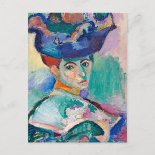 Kvinna med hatt av Henri Matisse Helg Vykort