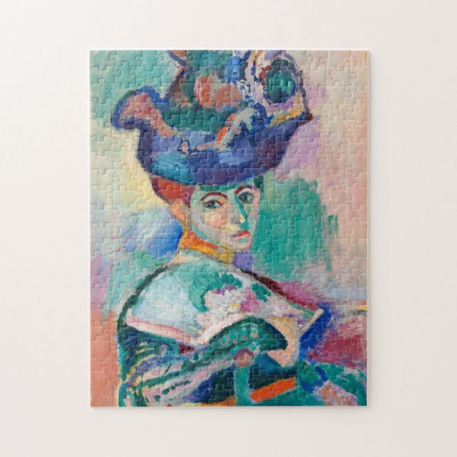 Kvinna med hatt av Henri Matisse Pussel (Vertikal)