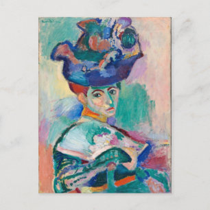 Kvinna med hatt av Henri Matisse Vykort