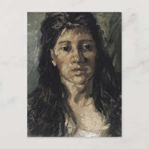 Kvinna med hennes hair Loose Van Gogh Fine Art Vykort