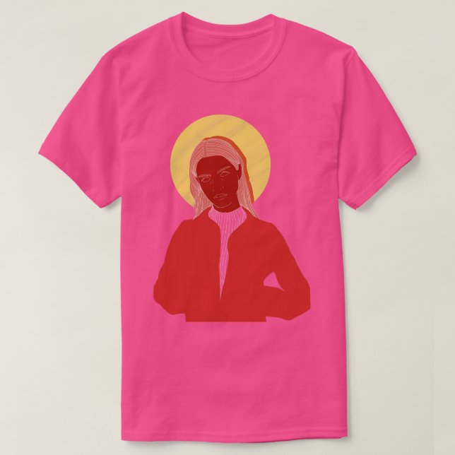 kvinna med jacka t shirt (Design framsida)