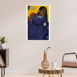Kvinna med Mango - Gauguin, 1892 Poster