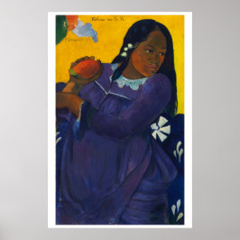 Kvinna med Mango - Gauguin, 1892 Poster