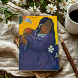 Kvinna med Mango   Paul Gauguin Kort