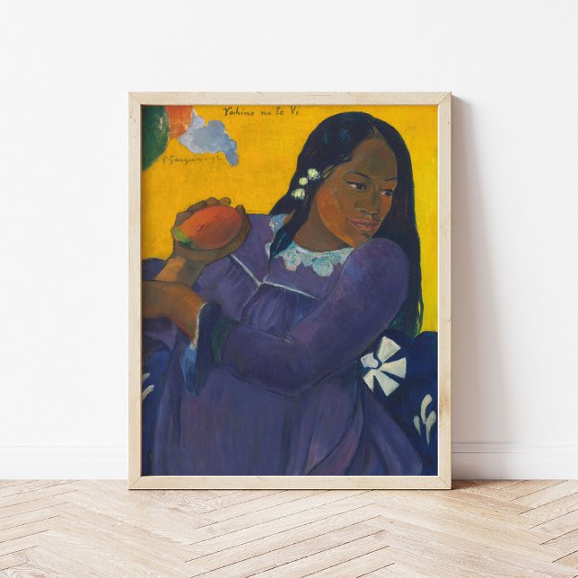 Kvinna med Mango | Paul Gauguin Poster (Skapare uppladdad)