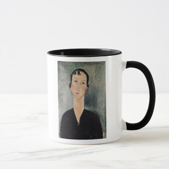 Kvinna med örhängen mugg (Höger)