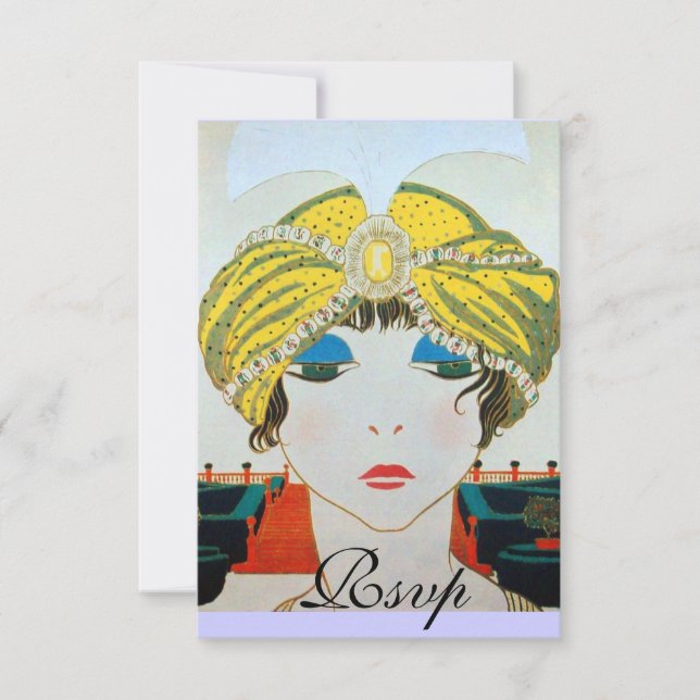 KVINNA MED ORIENTAL GULT TURBAN OSA (Framsida)