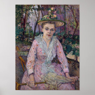 Kvinna med paraply, 1889 poster