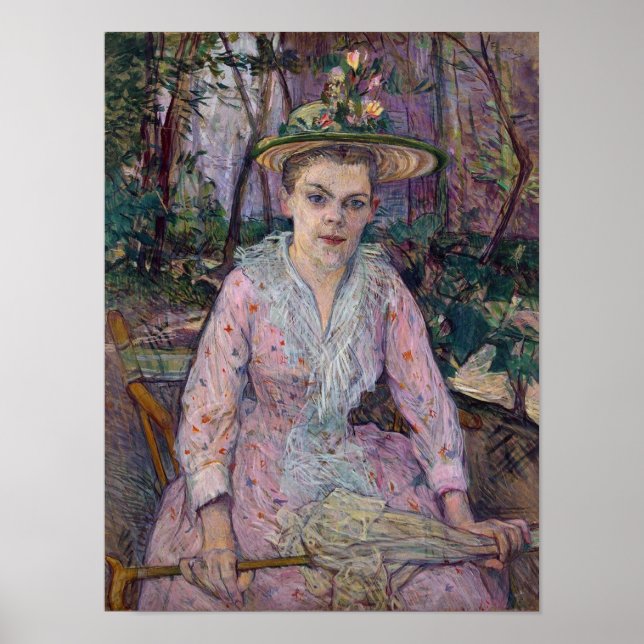 Kvinna med paraply, 1889 poster (Framsidan)