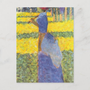Kvinna med Parasol av Georges Seurat Vykort