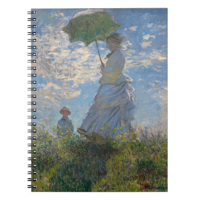 Kvinna med parasol | Fransk liggande Anteckningsbok (Framsidan)