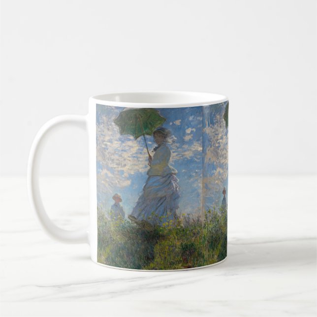 Kvinna med parasol | Fransk liggande Kaffemugg (Vänster)