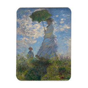 Kvinna med parasol Fransk liggande Magnet