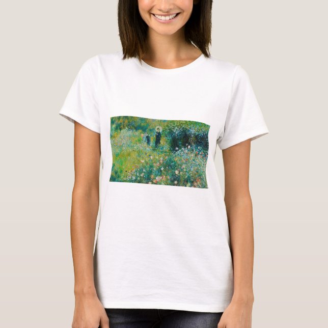 Kvinna med parasol, Garden, Renoir T Shirt (Framsida)