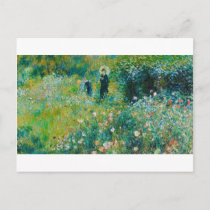 Kvinna med parasol, Garden, Renoir Vykort