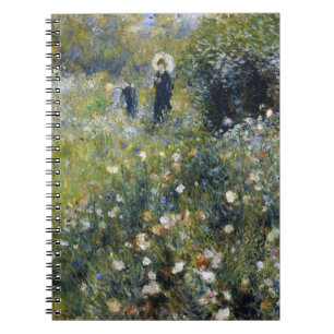 Kvinna med parasol i en Garden av Auguste Renoir Anteckningsbok