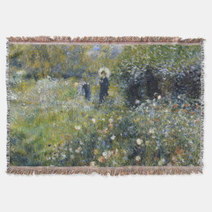 Kvinna med parasol i en Garden av Auguste Renoir Filt