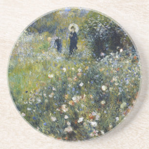 Kvinna med parasol i en Garden av Auguste Renoir Underlägg