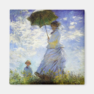 Kvinna med parasol magnet