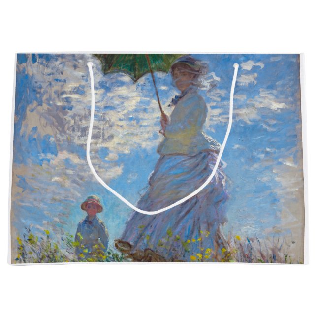 Kvinna med parasol, Monet (Framsidan)