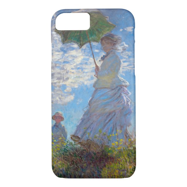 Kvinna med parasol, Monet Case-Mate iPhone Skal (Baksida)