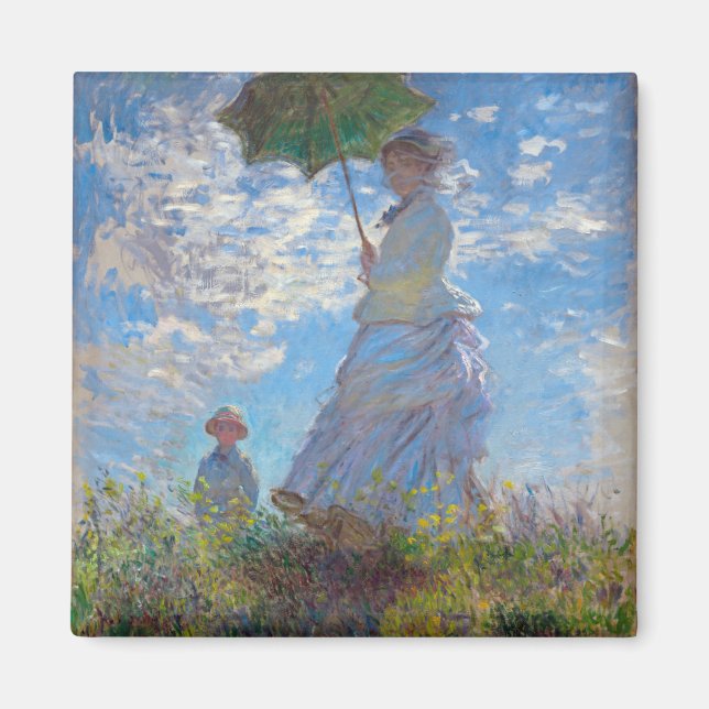 Kvinna med parasol, Monet Magnet (Framsidan)